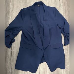 SHEIN Elegant Blue Women's Blazer
